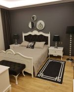 Beyaz Çerçeveli Halı 1148-1P - Yıkanabilir Halılar