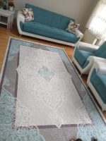 Çerçeveli Kaymaz Taban Halı 4044S - Yıkanabilir Halılar
