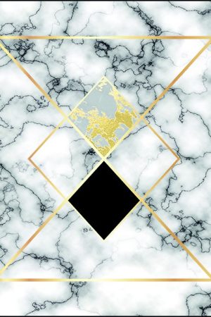 Mermer Gold Çizgili Halı 3014L - Yıkanabilir Halılar