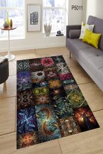 Patchwork Halı Kaymaz Taban 5011R - Yıkanabilir Halılar