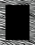 Zebra Desenli Siyah Halı 1034P - Yıkanabilir Halılar